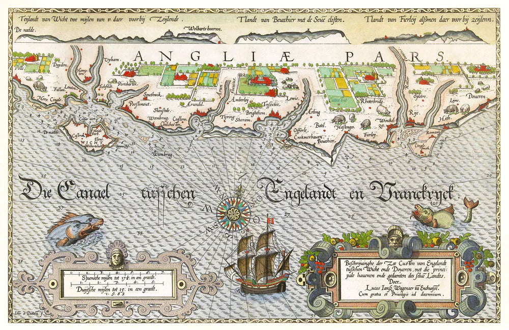 Vintage Nautical World Map Wallpaper Mural