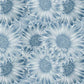 Wall mural background with a distinctively repeating daisy motif.