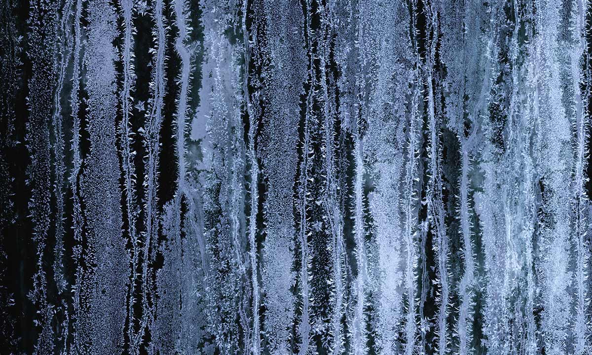 Abstract Blue Ice Texture Mural Wallpaper