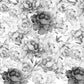 gray and white bloomy flowers wall murals wallpaper