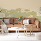 Decorative Wallpaper Mural of an Abstract Lotus Pool for the Living Room