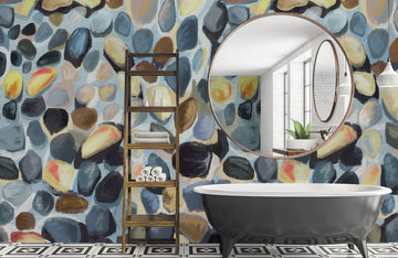 Abstract Pebble Mosaic Mural Wallpaper