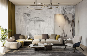 Modern Abstract Grey Brushstroke Mural Wallpaper