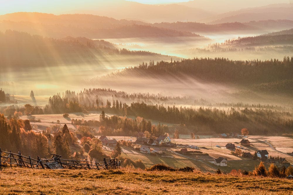 Sunrise Valley Landscape Wall Mural