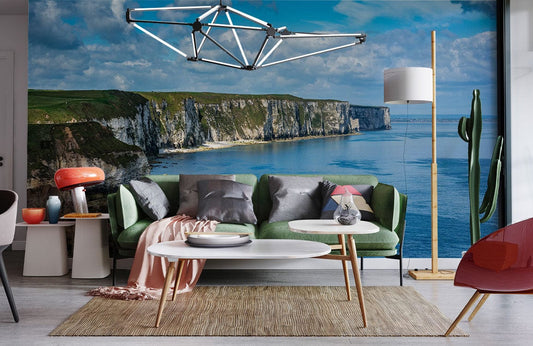 Room Decorating Mural Wallpaper of Bempton Cliffs Scenery