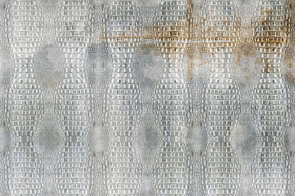 Home decor wallpaper mural with blotted grey python skin texture