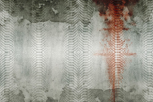 Wall mural for home decoration featuring a blotted python skin texture