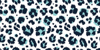 Wall murals for the interior design of homes featuring a texture of wild blue leopard fur.