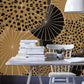 Umbrella Wall Mural with Brown Dots, a Stylish Addition to Any Room