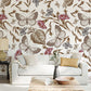 Wallpaper Mural with Butterflies and Flowers for Decorating the Living Room