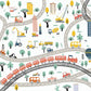 Wallpaper Mural of Busy Cartoon Traffic for Interior Design