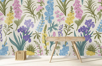Vintage Botanischer Garten Florales Wandbild