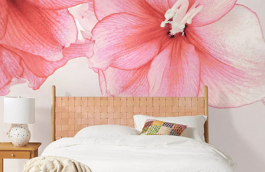 Stunning Hibiscus Flower Wallpaper Mural for Use as a Bedroom Decoration