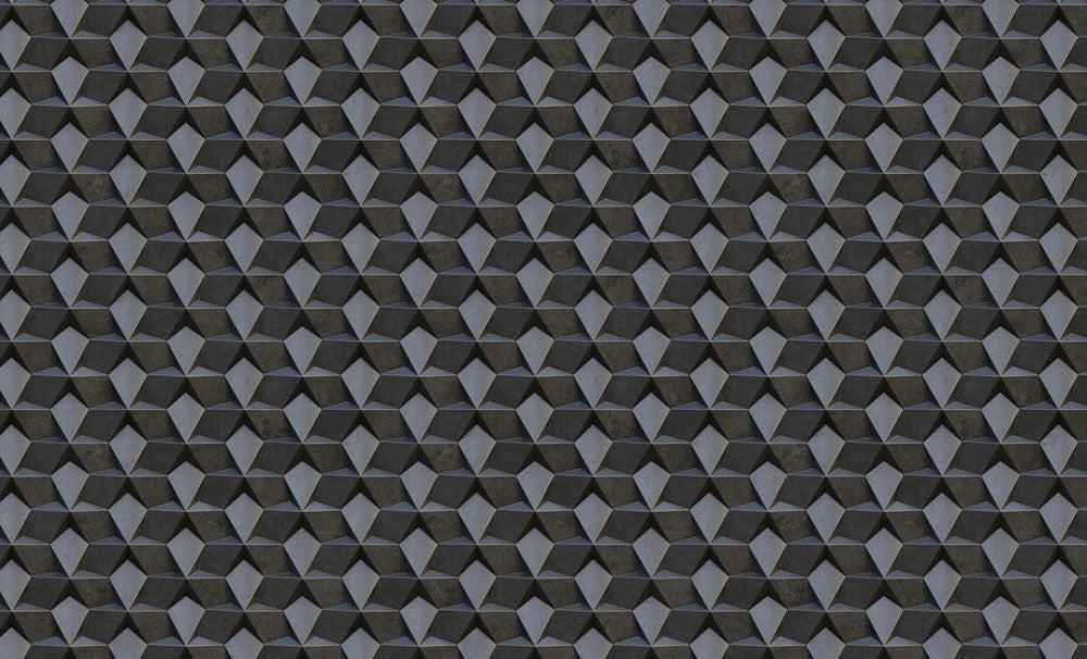 Modern Stereo Diamond Black 3D Mural Wallpaper