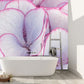 Bathroom Decoration Featuring a Large-Scale Hydrangea Wallpaper Mural