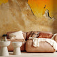 Wallpaper mural featuring an autumn orange foliage scene for the living room.