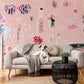 Stickers Wallpaper Mural for Living Room Decoration Featuring a Fashion Pink