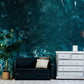 Wallpaper mural featuring a fluorescent ocean hole for use as decor in the living room