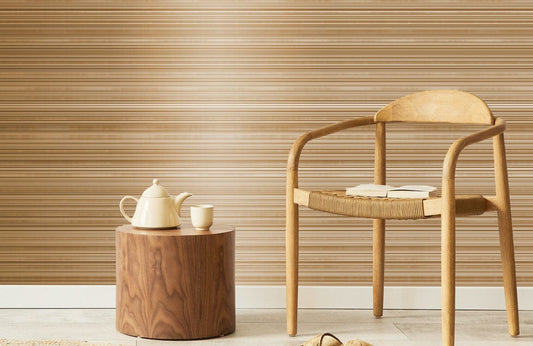 Golden Brushed Metals Wallpaper Mural for Use as Decorating Material in the Hallway