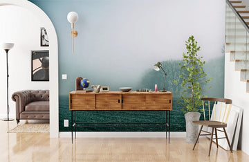 Misty Forest Clearing Tranquil Mural Wallpaper