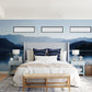 Wallpaper mural with a jelly-like blue lakescape, perfect for decorating a bedroom