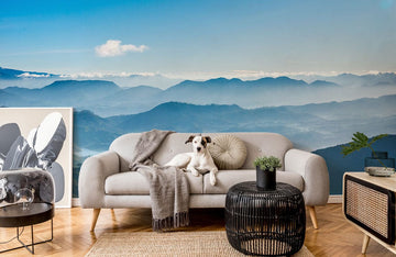 Serene Blue Lake & Mountain Mural Wallpaper