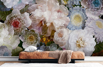Luxuriöse große Blumenmuster Wandtapete
