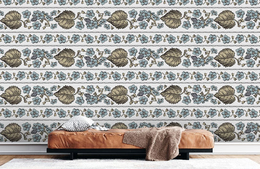 Leaves in Order Wallpaper Mural for the Interior Decoration of the Hallway