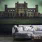 Wallpaper mural featuring a landscape of Lowther Castle and Gardens, ideal for use in the living room