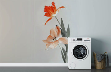 Abstract Floral Watercolor Style Mural Wallpaper
