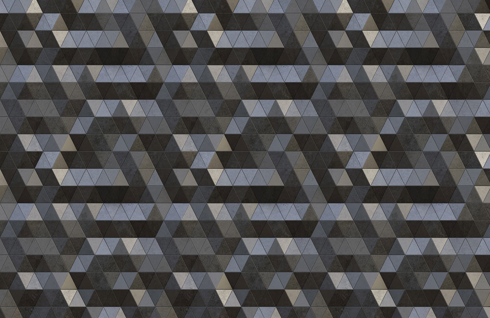 Modern Geometric Black Grey Mural Wallpaper