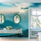 Wallpaper mural featuring the Misty Mountains at Daybreak, perfect for use as bathroom decor.