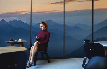 Serene Mountain Mist Landscape Wall Mural