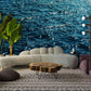 Wallpaper Mural for the Living Room Decor Featuring an Ocean Scene with Sunshine