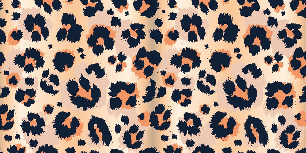 Home décor wall murals with a wild orange leopard's fur in a textured pattern.