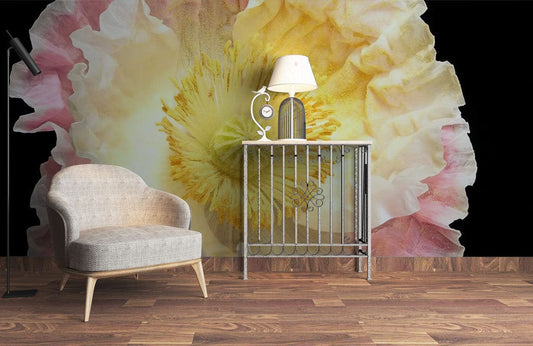 Papaver Nudicaule Wall Mural Paper for Use as Decoration in Hallways