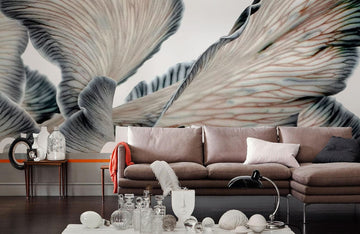 Abstract Mushroom Design Mural Wallpaper