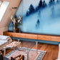 Wall Mural Wallpaper of Pine Trees in the Mist for the Family Room.