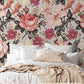 Elegant and Romantic Bedroom Wall Mural Wallpaper with Vibrant Flowers
