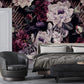 Wallpaper mural featuring a romantic peony design, perfect for decorating a bedroom
