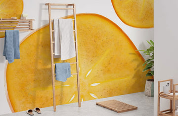 Vibrant Citrus Orange Fruit Mural Wallpaper