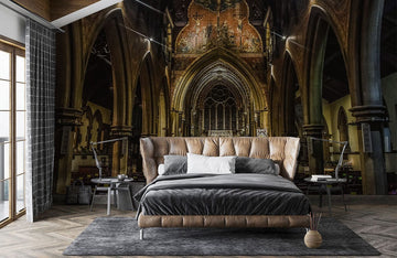 Gothic Cathedral Interior Wall Mural