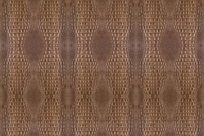 A brown python skin animal wallpaper mural that runs vertically for use in interior decor.