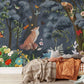 Beautiful Nighttime Forest Scene Wallpaper Mural for Children's Rooms