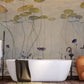 Wallpaper mural for the bathroom featuring a water lily pool scene.