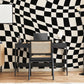 Wallcovering Mural with a Wavy Checkerboard Grid Design for the Office Decor
