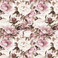 Wallcovering with a Floral Design, Off-White and Pink Color Scheme, Suitable for Home Decoration