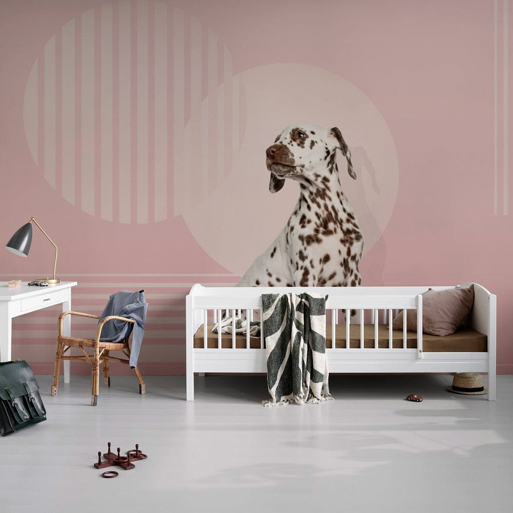 design of small spotted puppy custom wall murals for the nursery and children's room