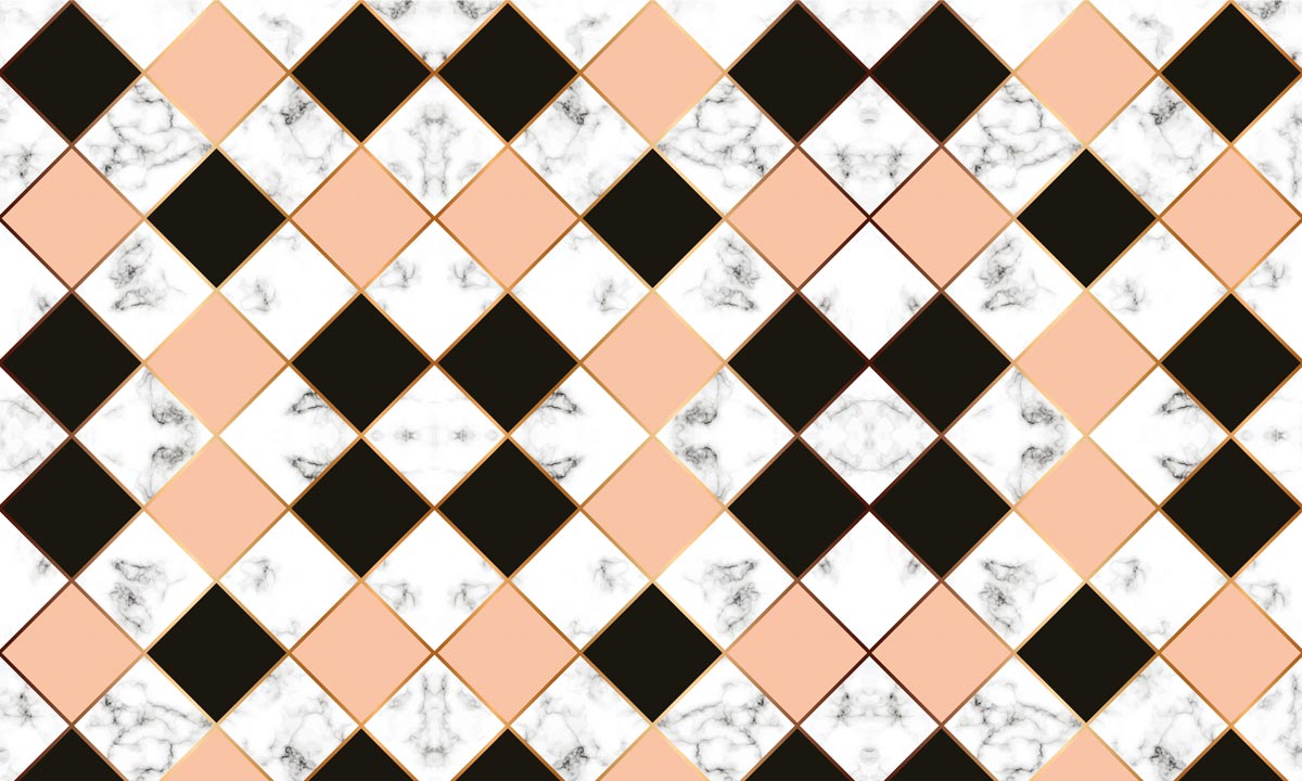 Carta da parati murale elegante in marmo geometrico a forma di diamante