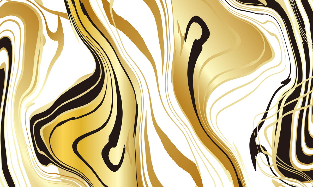 Abstract Gold Swirl Luxury Wallpaper Mural